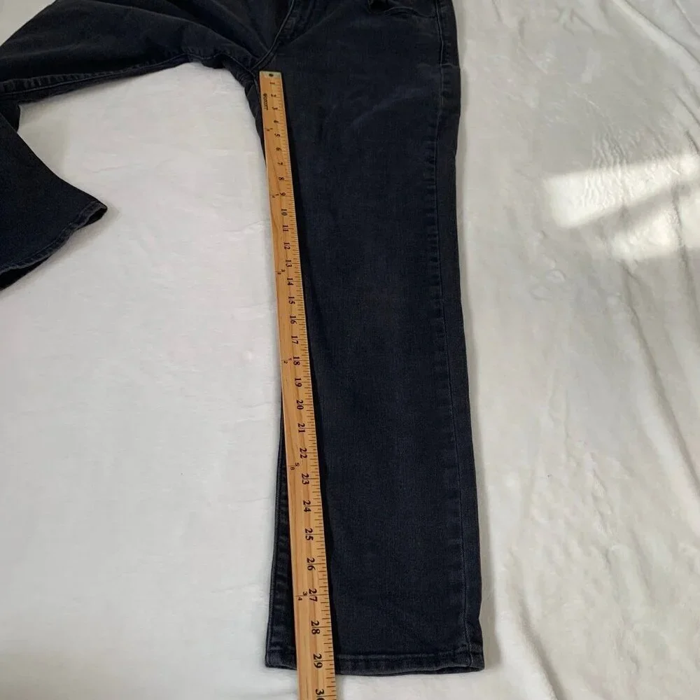 Levi's Mid‎ Rise Skinny Jeans Women 12M Black Stretch Denim